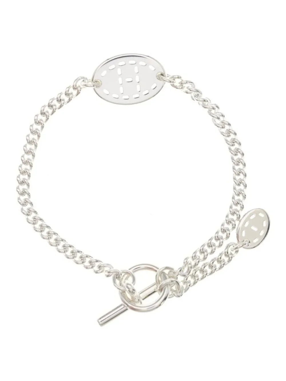 Hermes Point Sellier Pointe GM Bracelet 925 Sterling Silver